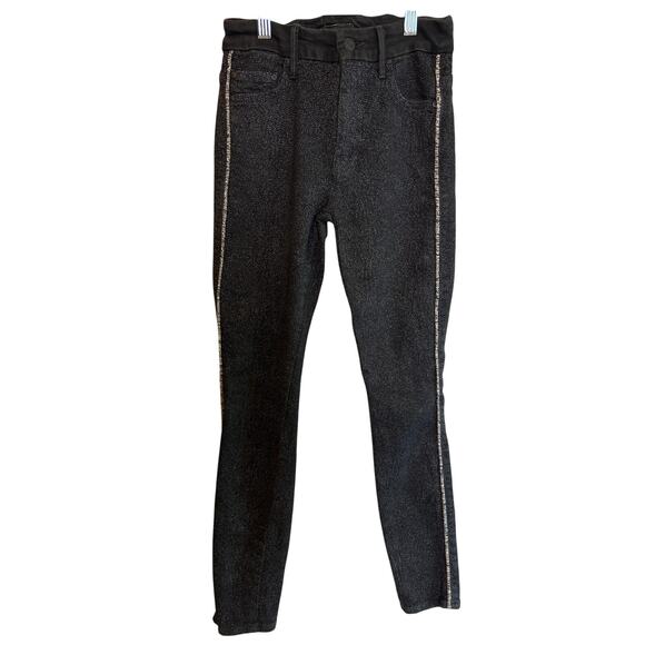 Mother | Black/White Speckled High Waisted Looker Pant | 25 - Picture 1 of 17